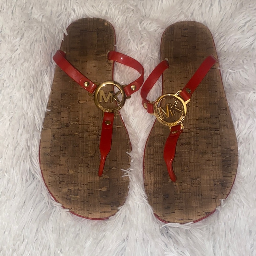 Red Michael kors sandals size 10